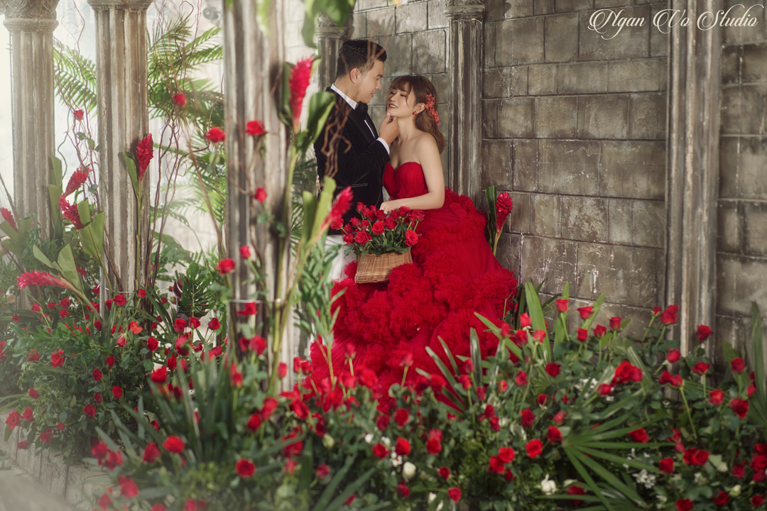 Hình cưới L'amour Kiều Quang Diamond - Váy Đỏ