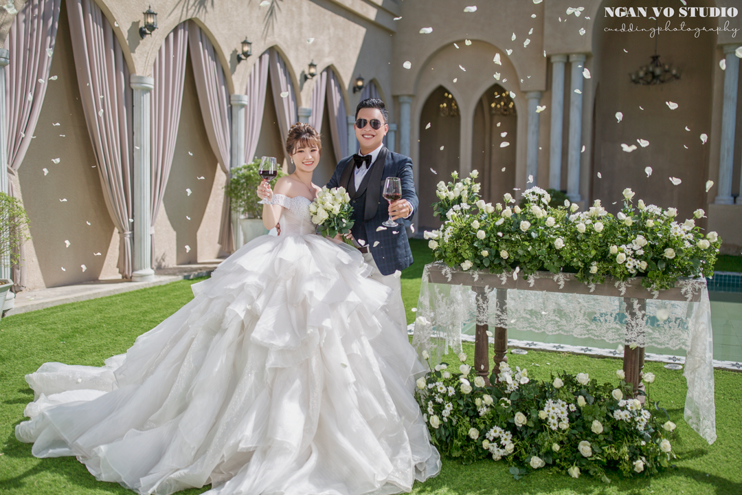 Hình cưới L'amour Kiều Quang Diamond - Váy Trắng
